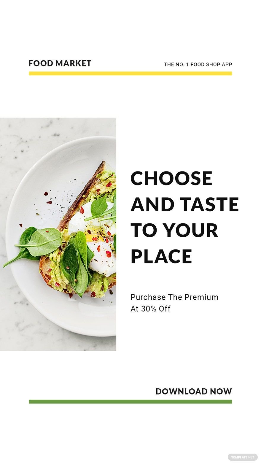 Food Market App Promotion Instagram Story Template