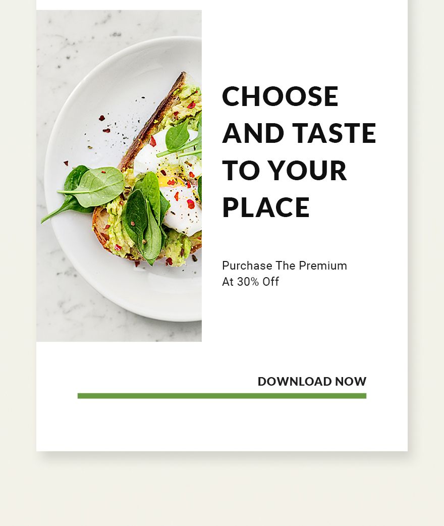 Food Market App Promotion Pinterest Pin Template
