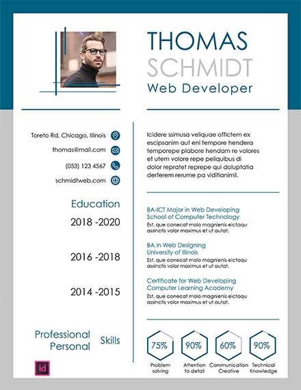 3 Page Resume Template - InDesign