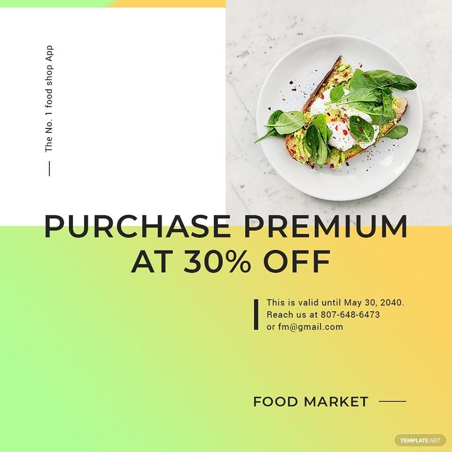 Restaurant App Promotion Instagram Post Template