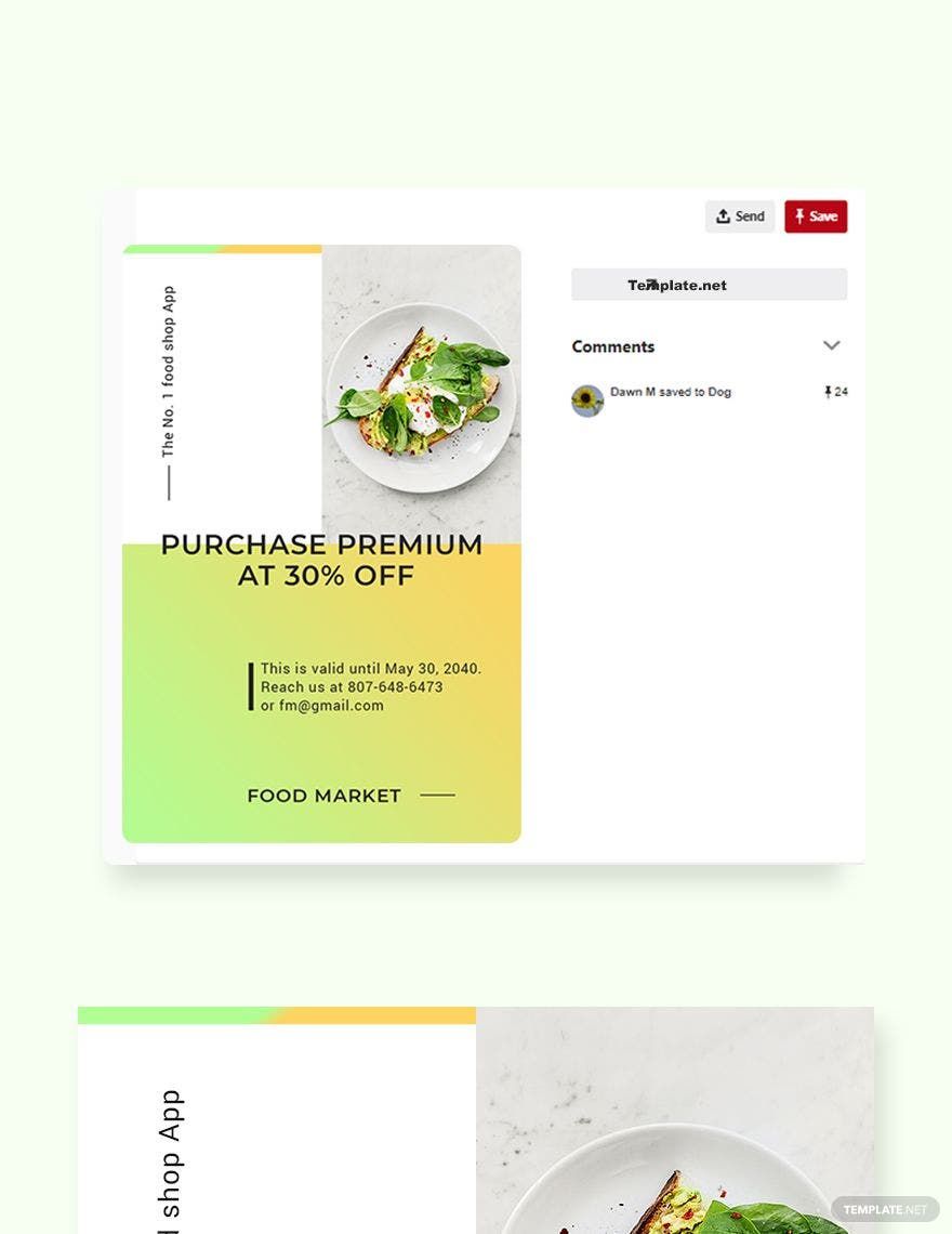 Restaurant App Promotion Pinterest Pin Template
