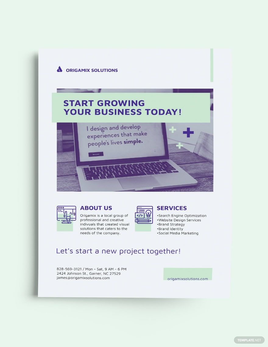 Free Modern Small Business Flyer Template