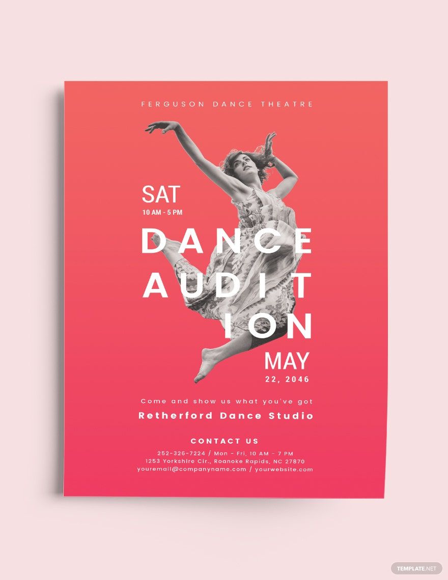 Modern Dance Audition Flyer Template