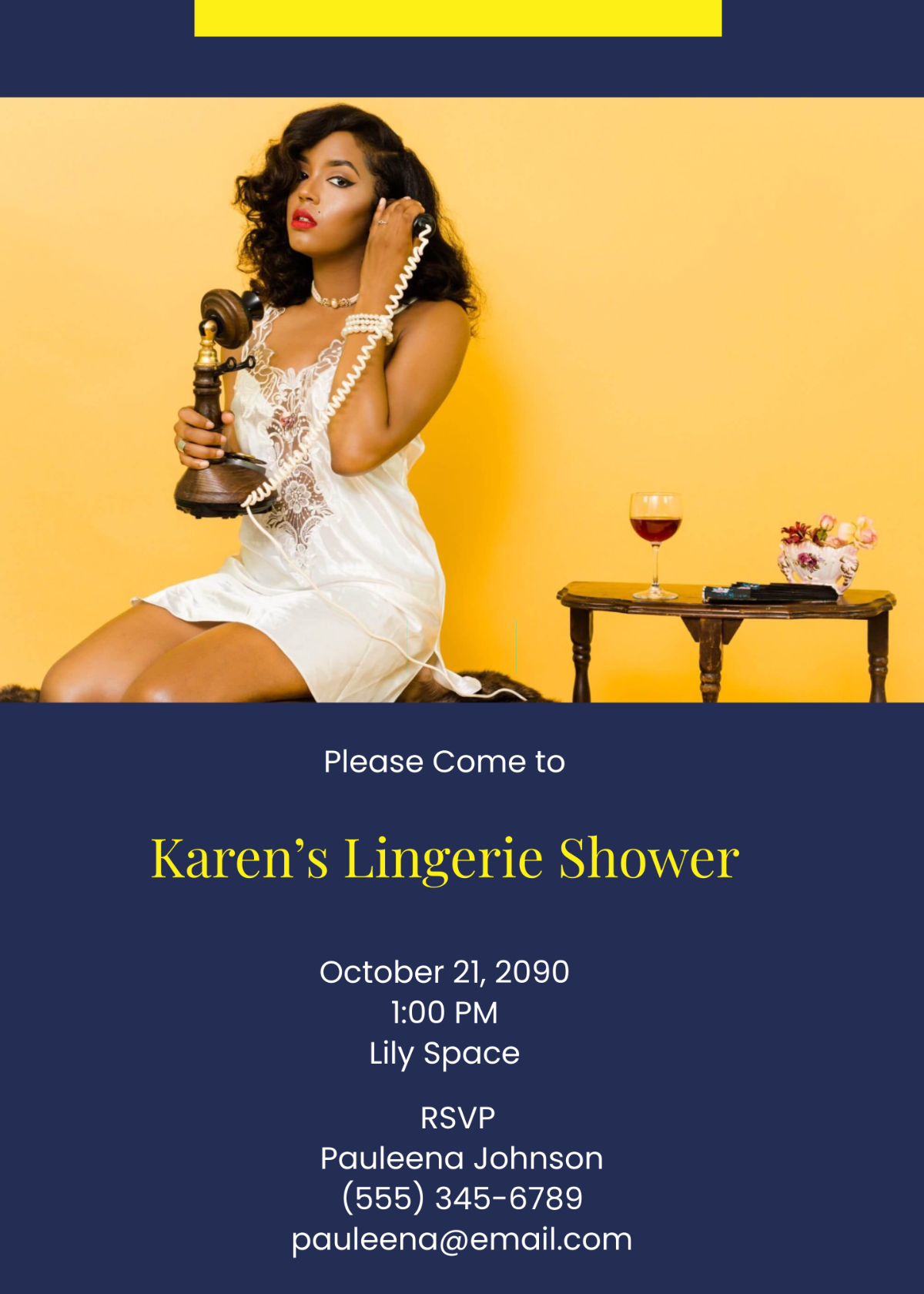 Digital Lingerie Shower Invitation