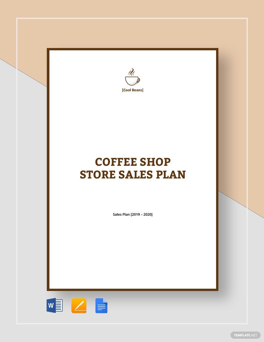 CafeCoffee Shop Sales Plan 