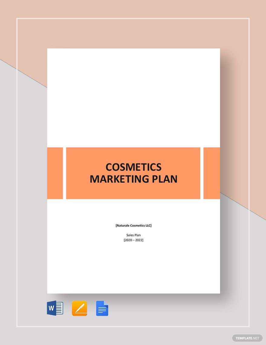 Cosmetics Sales Plan Template in Word, Google Docs, Apple Pages
