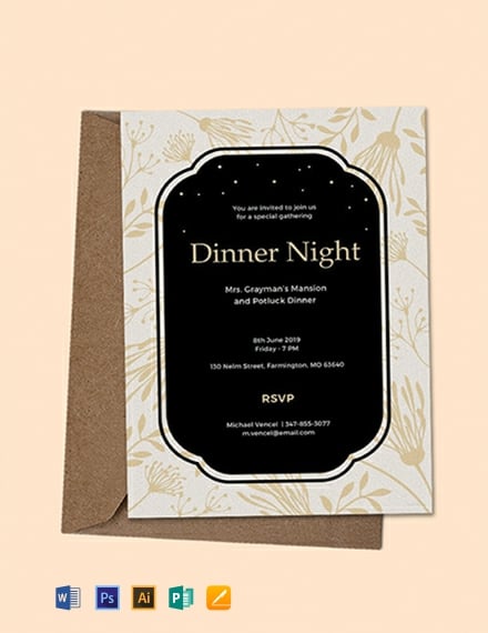 Dinner Party Invitation Template Free from images.template.net