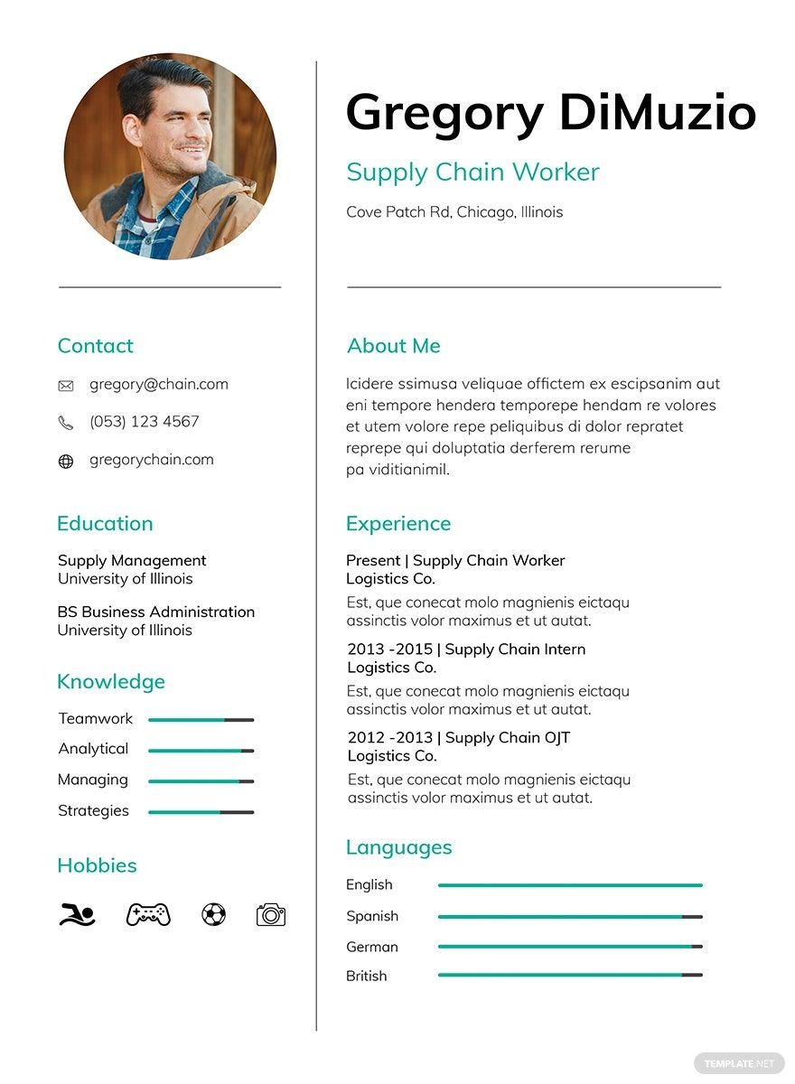 Supply Chain Resume Template