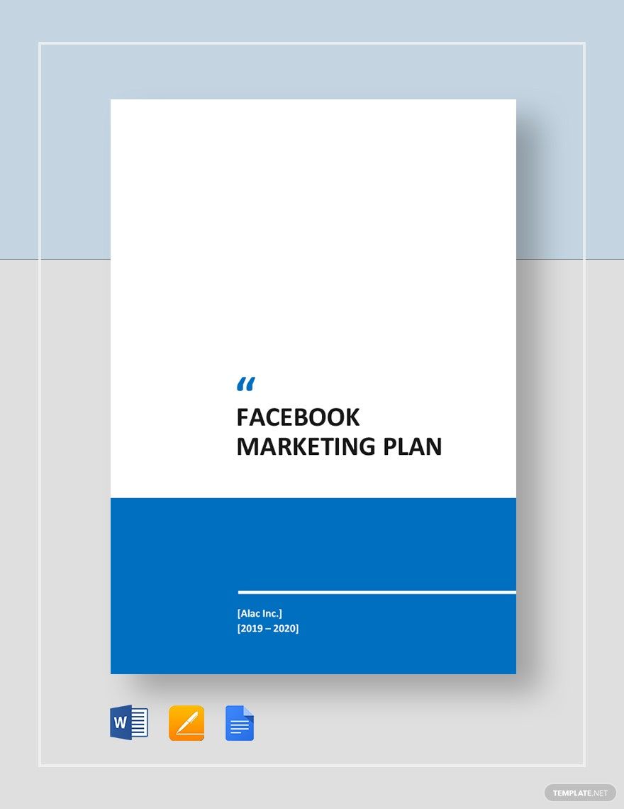 Facebook Marketing Plan Template