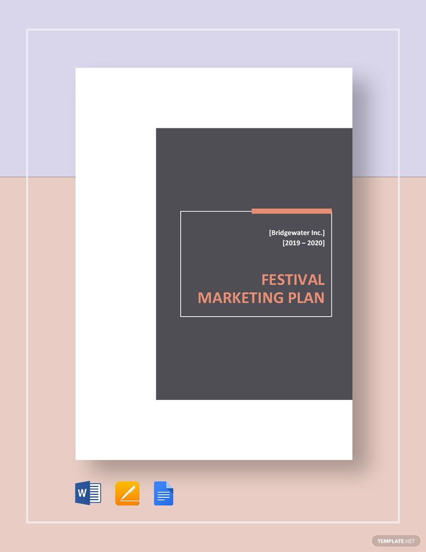 Festival Marketing Plan Template
