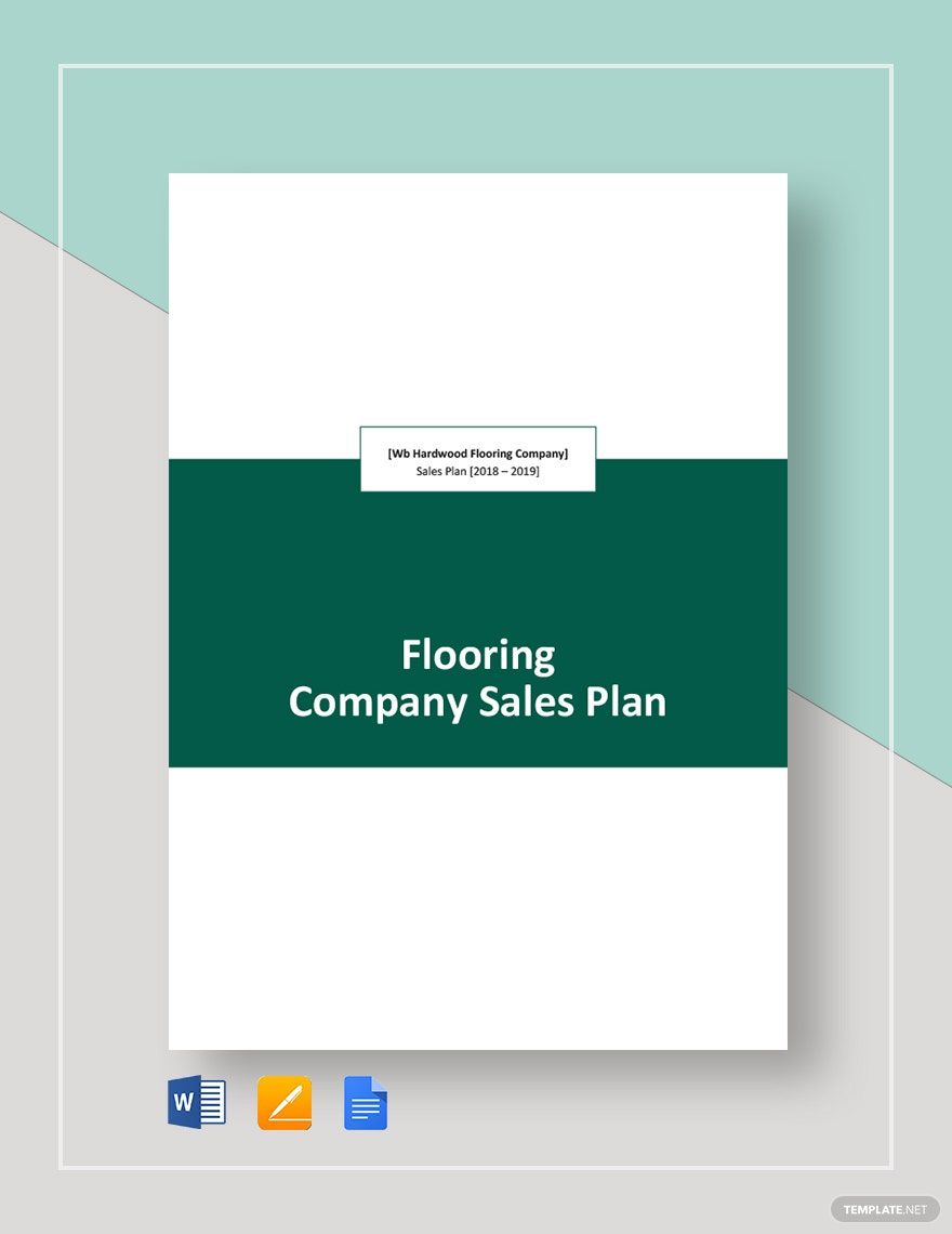 Flooring company Sales Plan Template