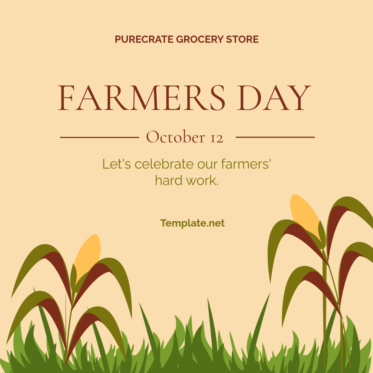 Farmers Day Poster Vector