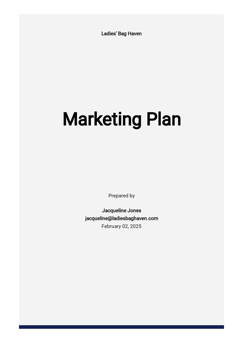 Instagram Marketing Plan Template
