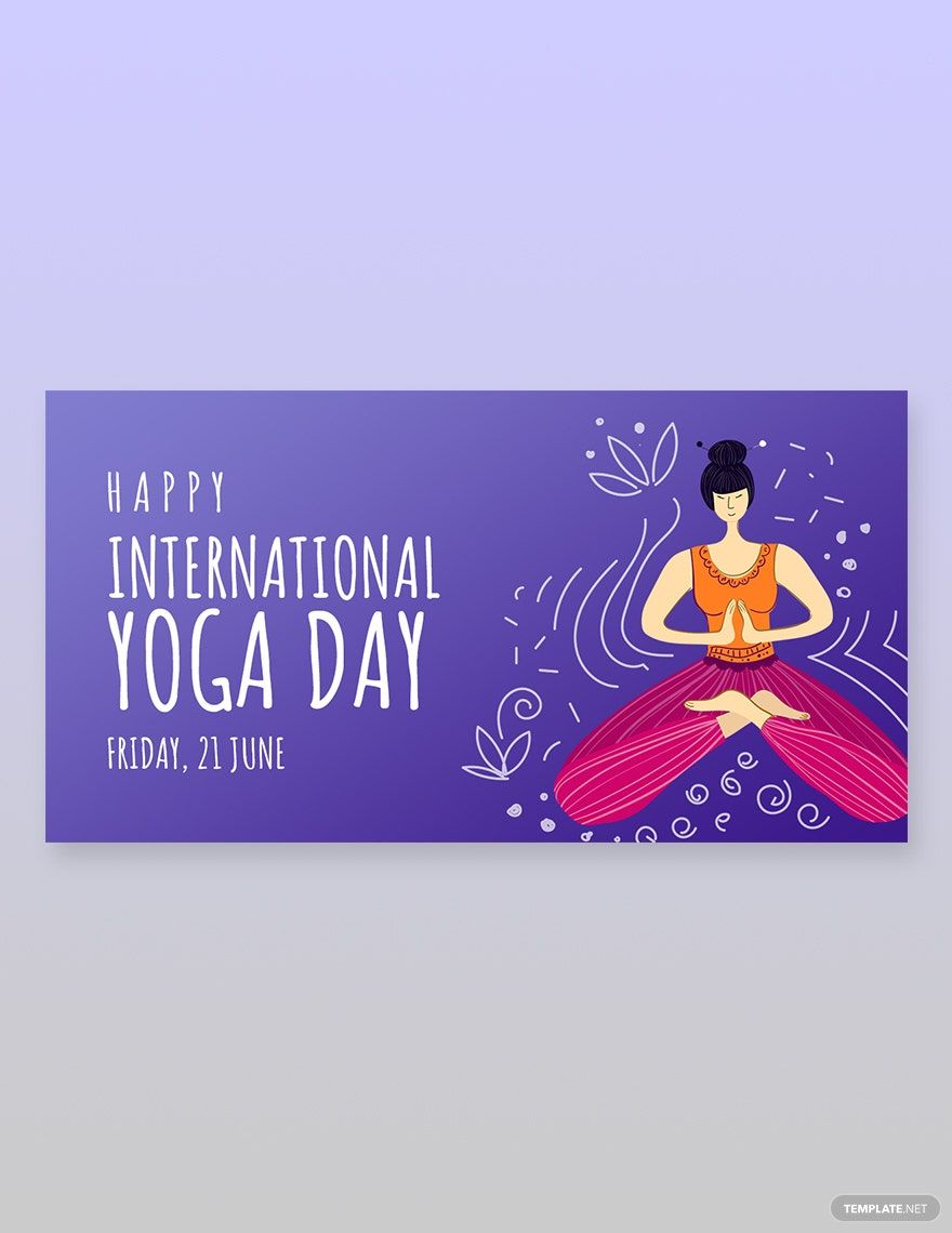 International Yoga Day Facebook Post Template in PSD