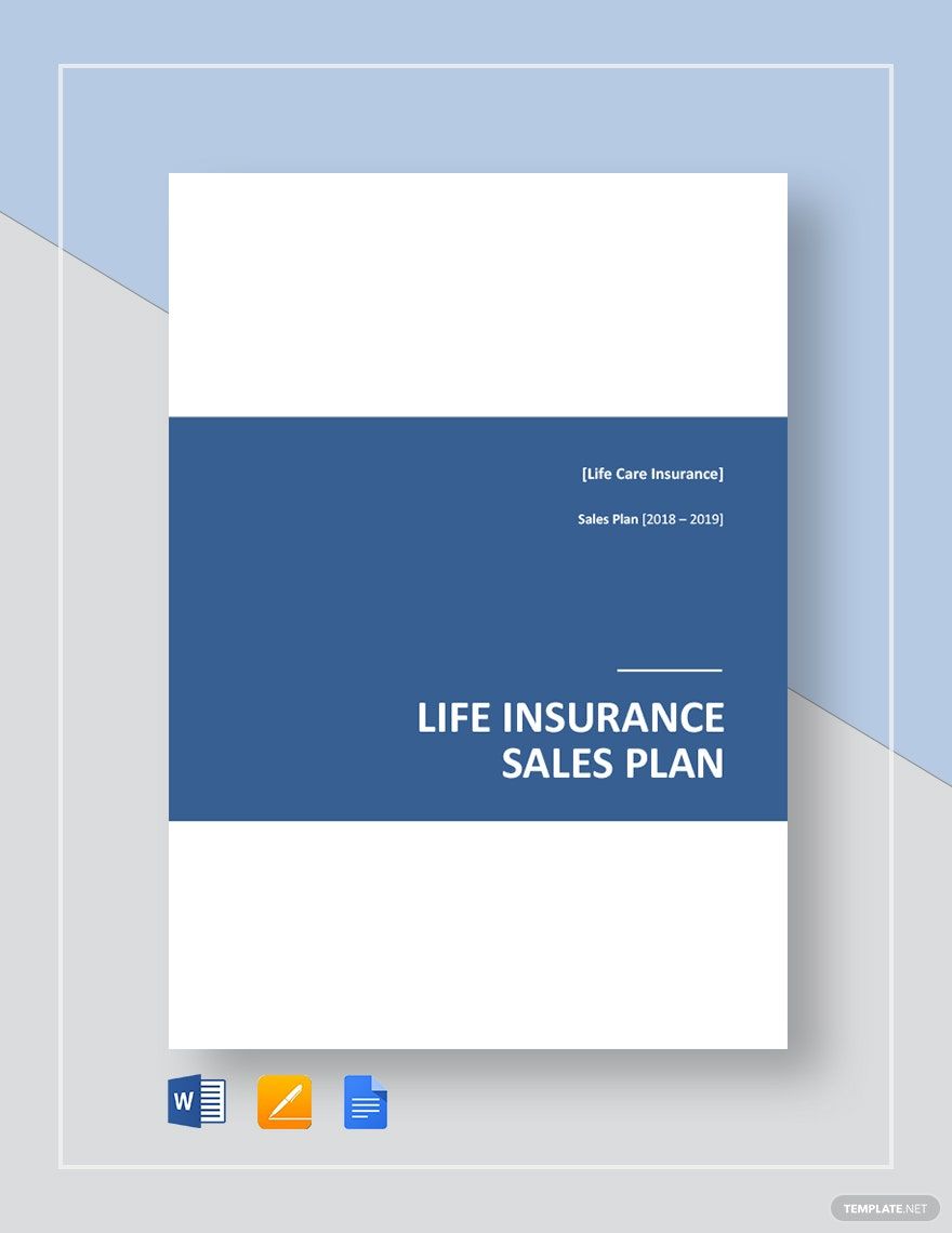 Free Life Insurance Sales Plan Template