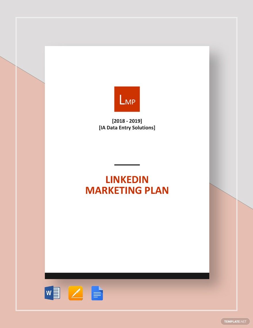 LinkedIn Marketing Plan Template in Word, Google Docs, Apple Pages