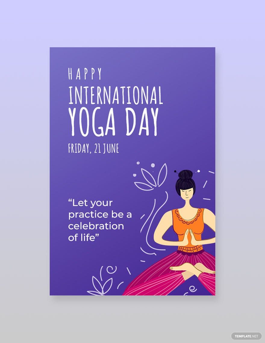 Free International Yoga Day Tumblr Post Template in PSD