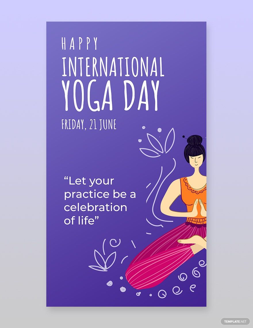 Free International Yoga Day WhatsApp Image Template in PSD