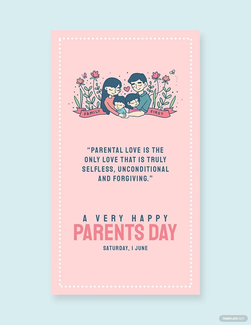 Parents Day WhatsApp Image Template