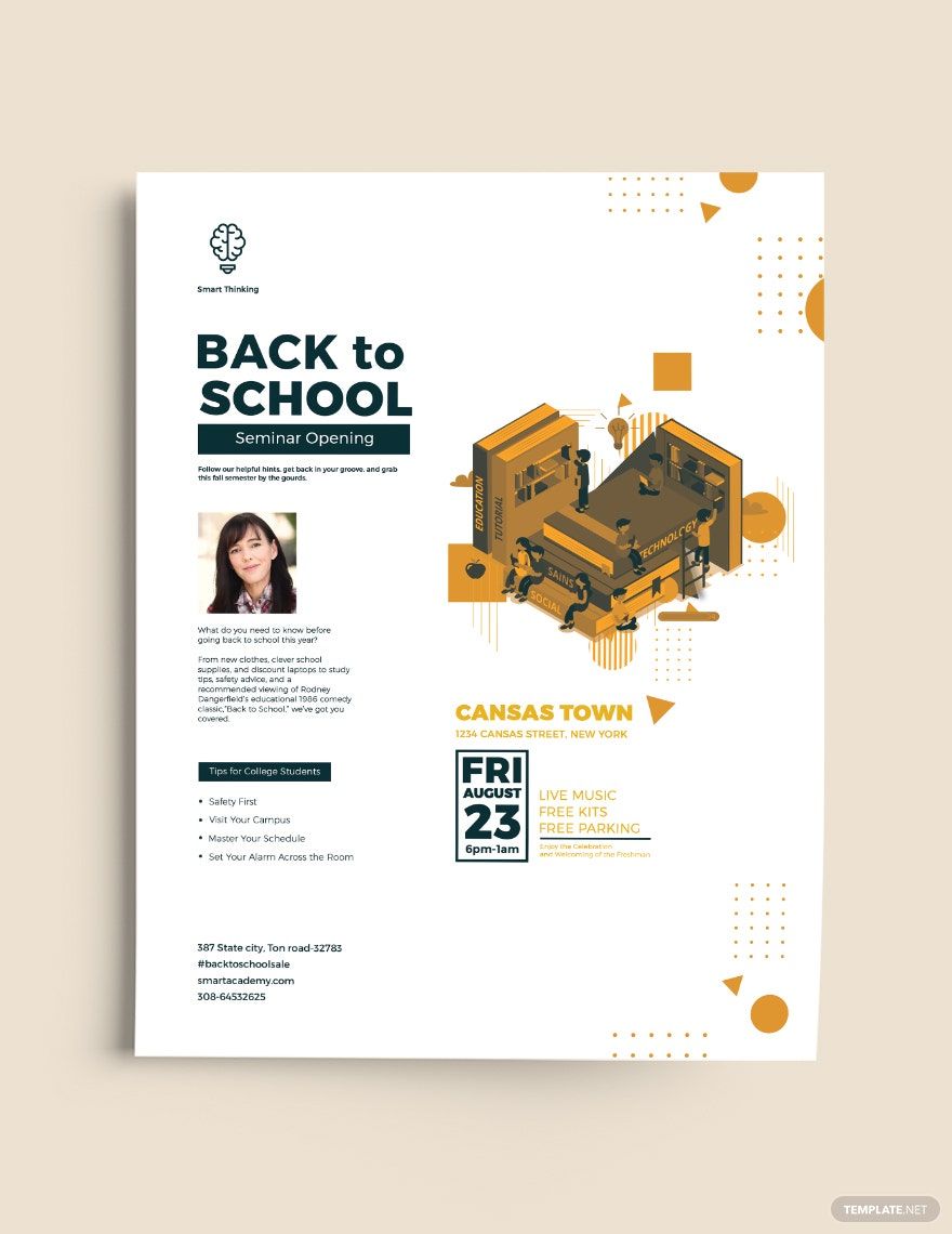 Creative Back to School Flyer Template