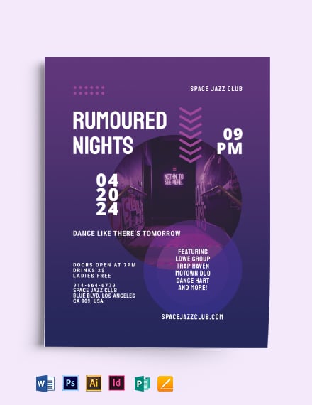 dance party flyer template