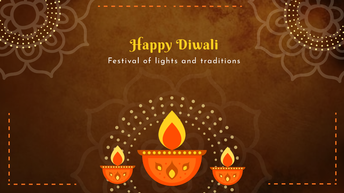 Free Diwali Photo Background Template to Edit Online