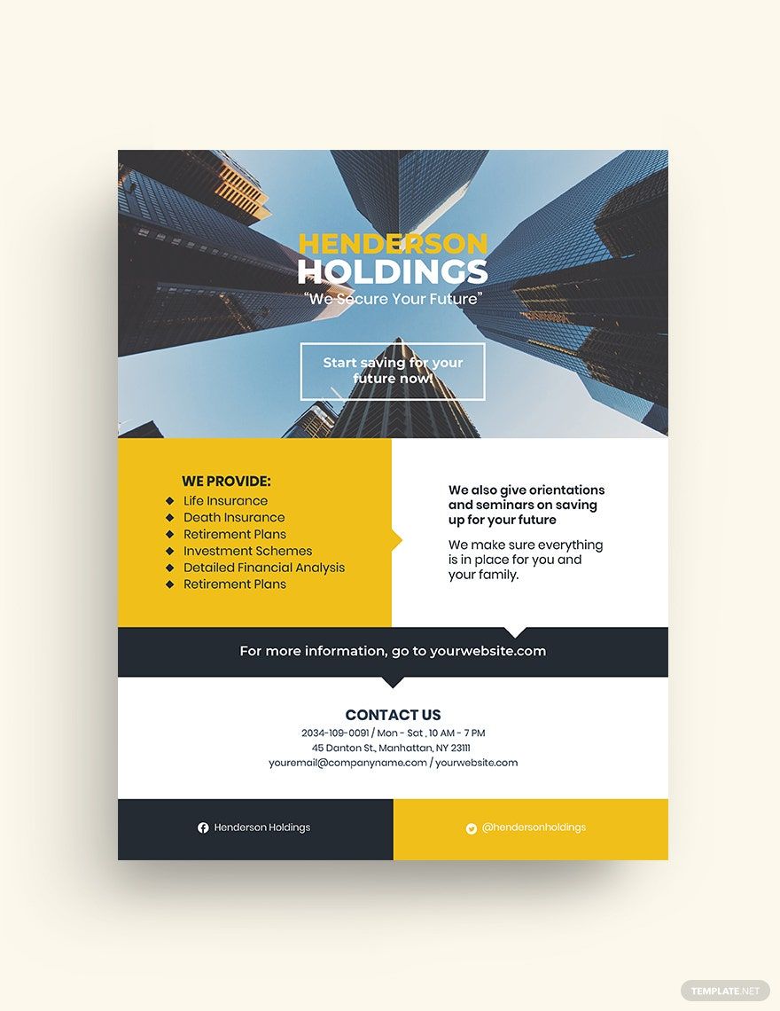 Free Flat Corporate Flyer Template