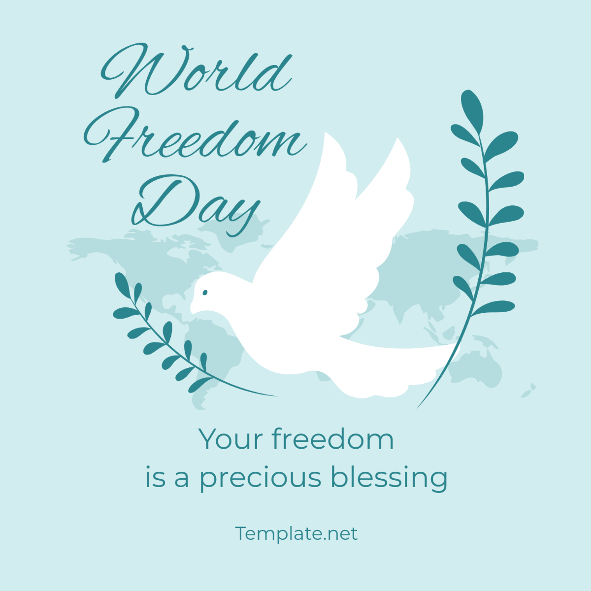 World Freedom Day Flyer Vector Template - Edit Online & Download