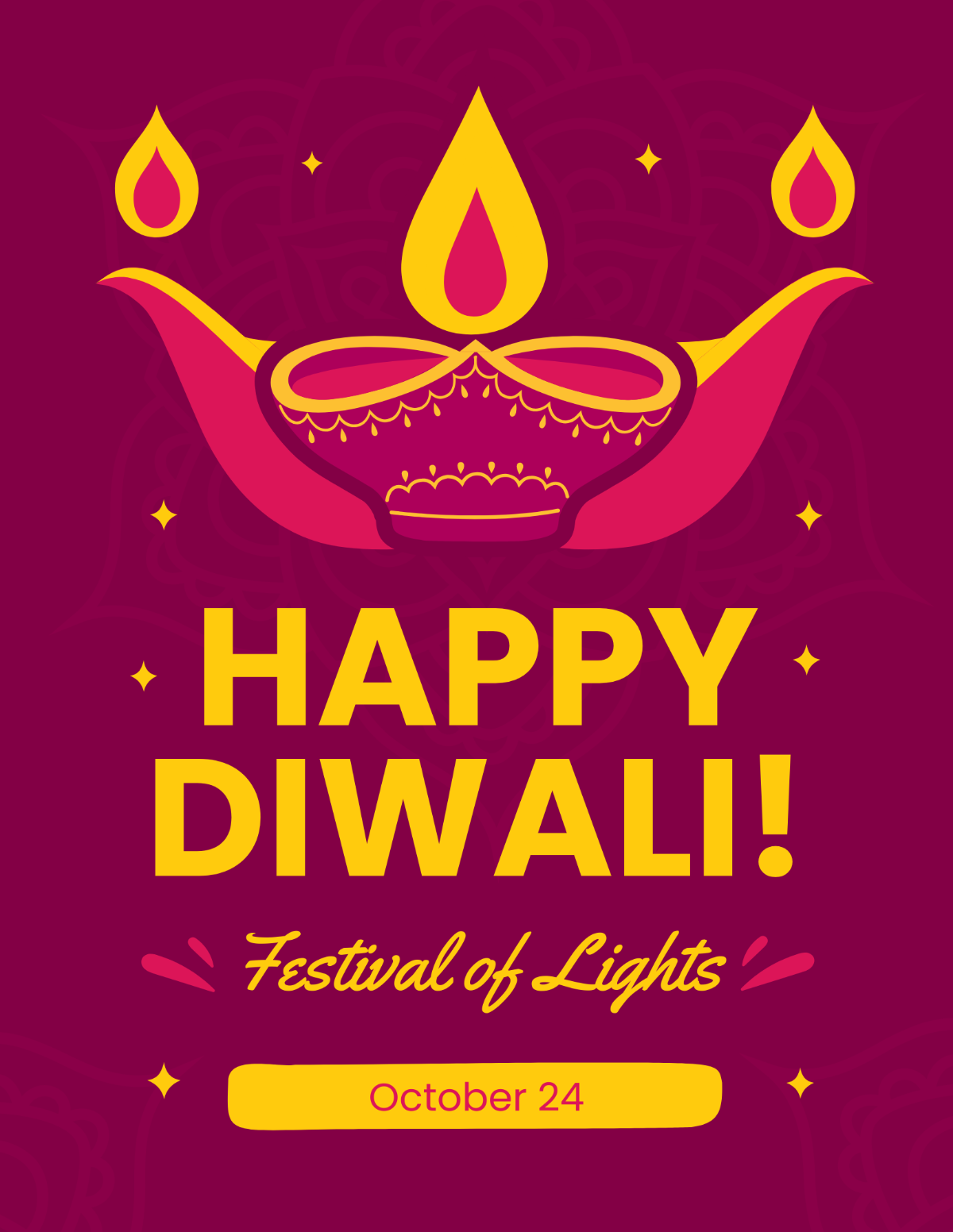 Diwali Mockup Flyer Template