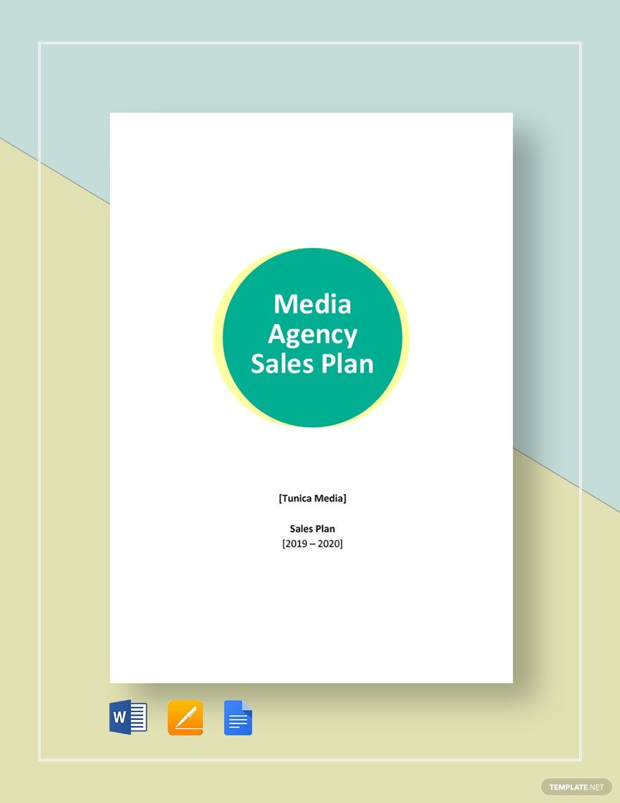 Media Agency Sales Plan Template
