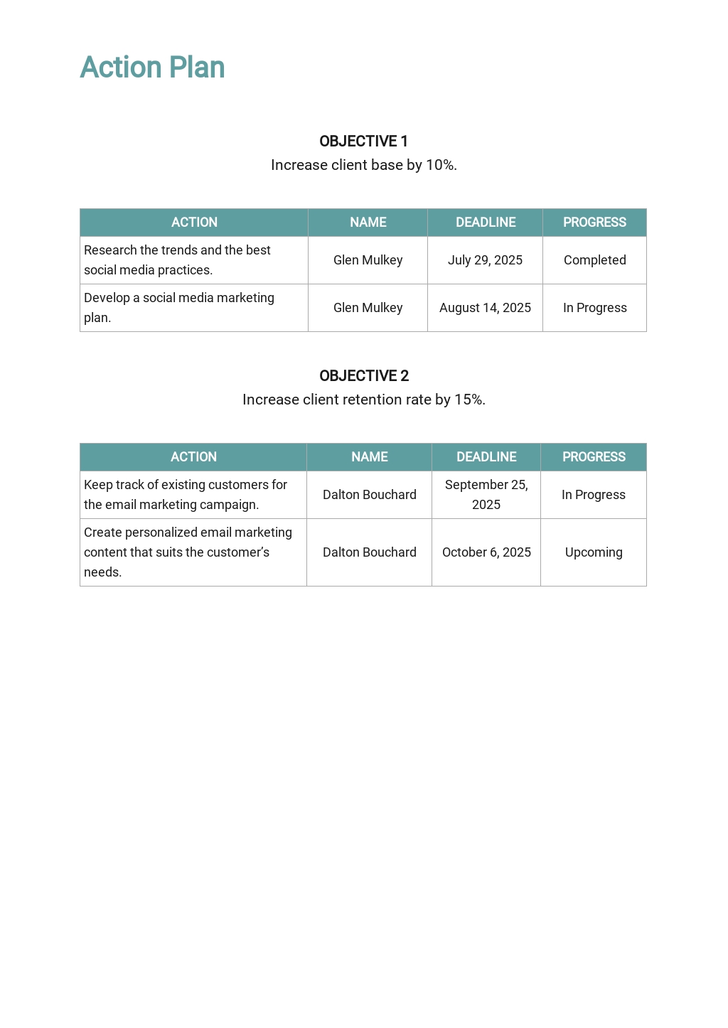 Monthly Marketing Plan Template [Free PDF] - Word | Google Docs