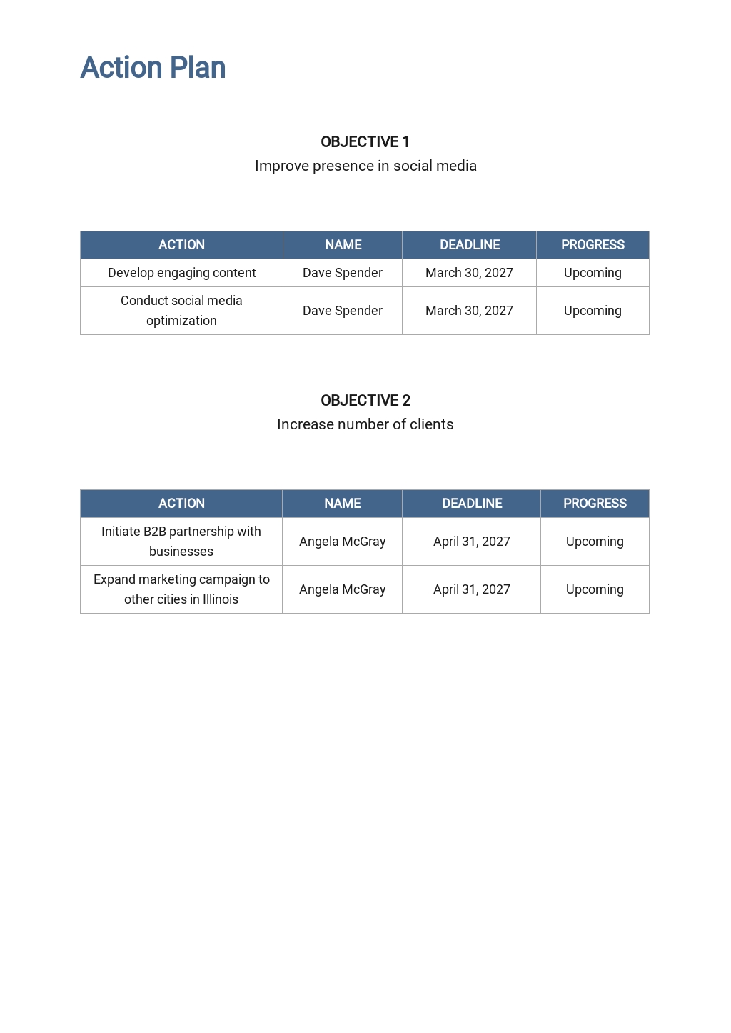 Moving company business plan example picture