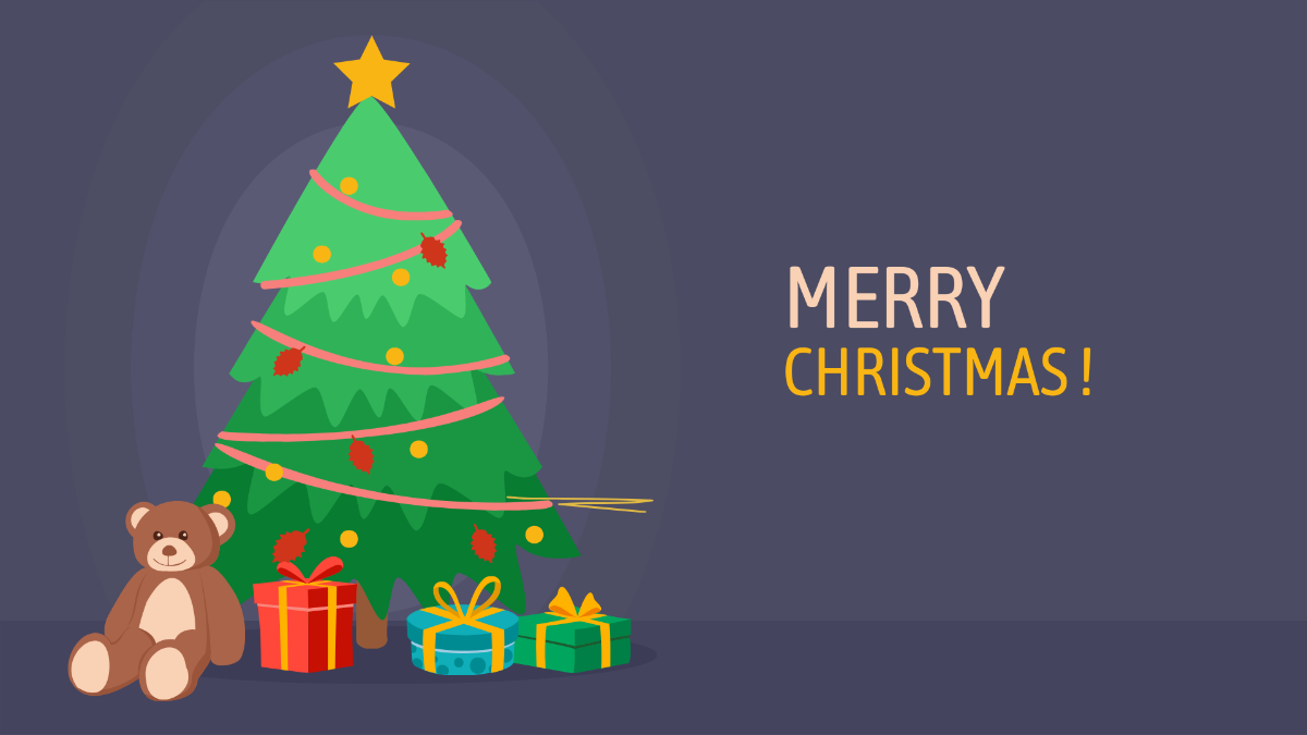 Free Christmas Tree Background Template