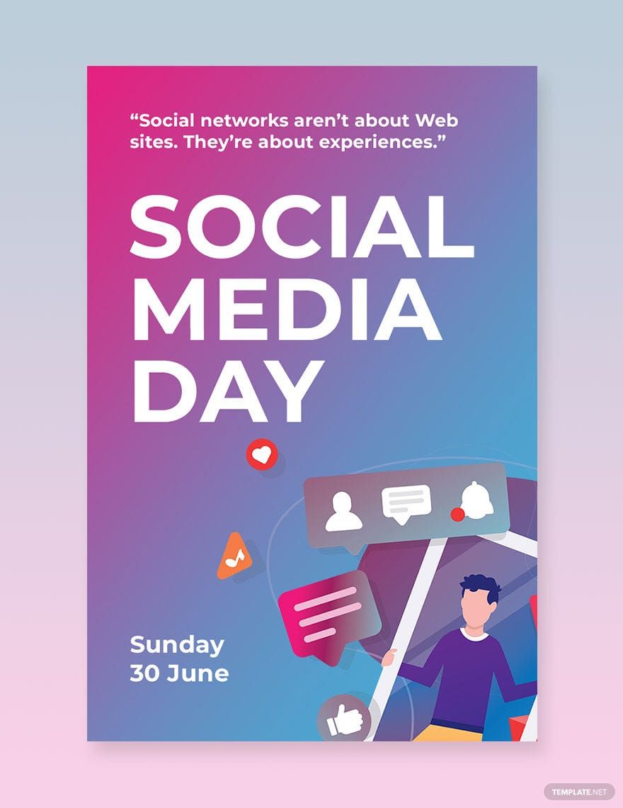 Social Media Day Pinterest Pin Template