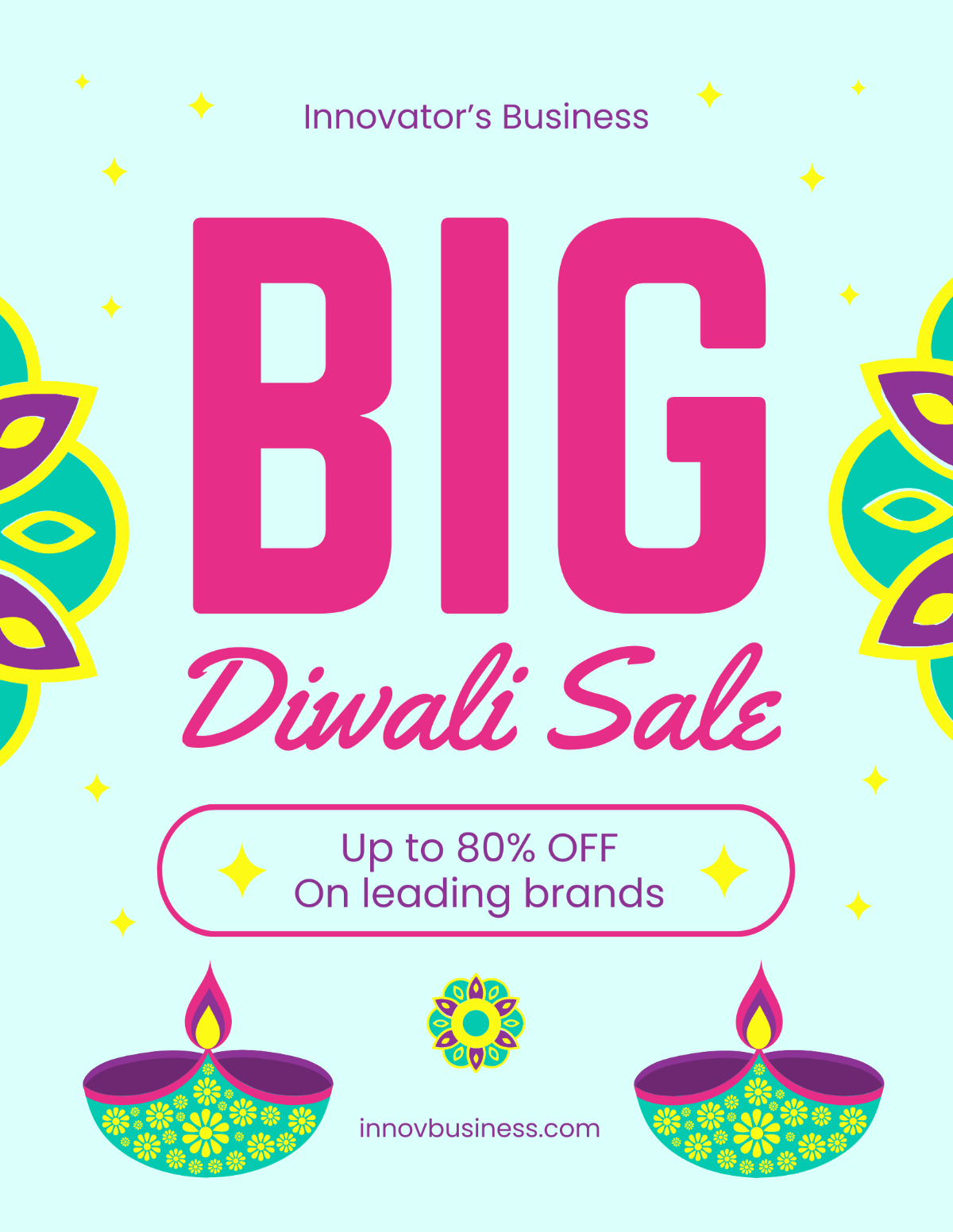 Sale Diwali Flyer Template - Edit Online & Download