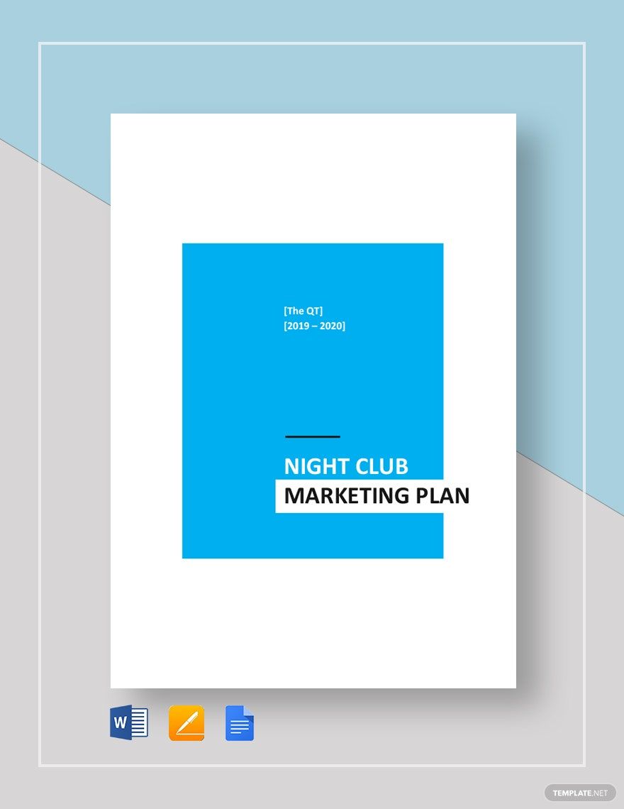 Nightclub Marketing Plan Template in Word, Google Docs, Apple Pages