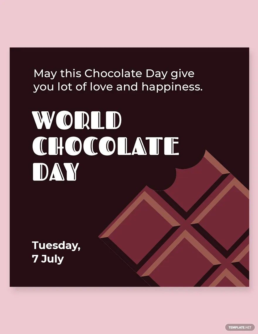 World Chocolate Day Instagram Post Template - PSD | Template.net