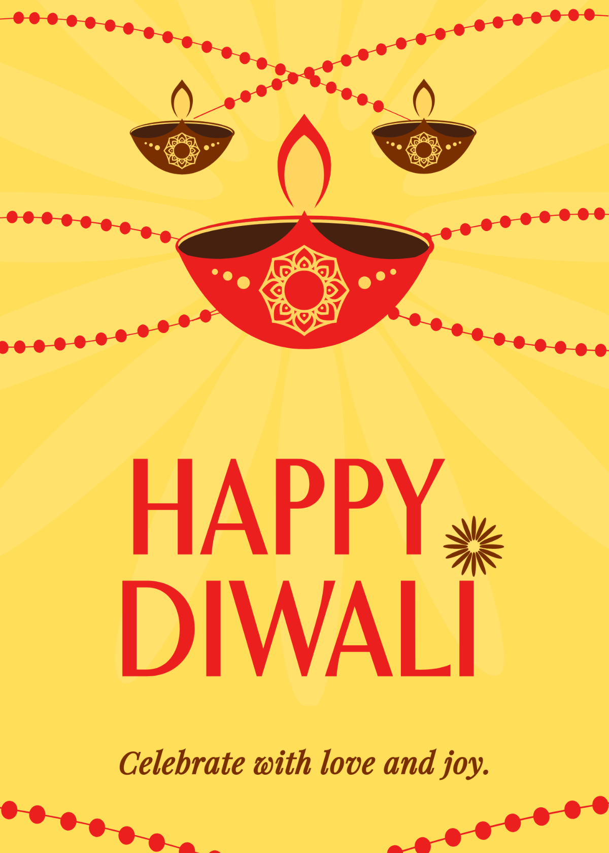 Free Diwali Greeting Template to Edit Online