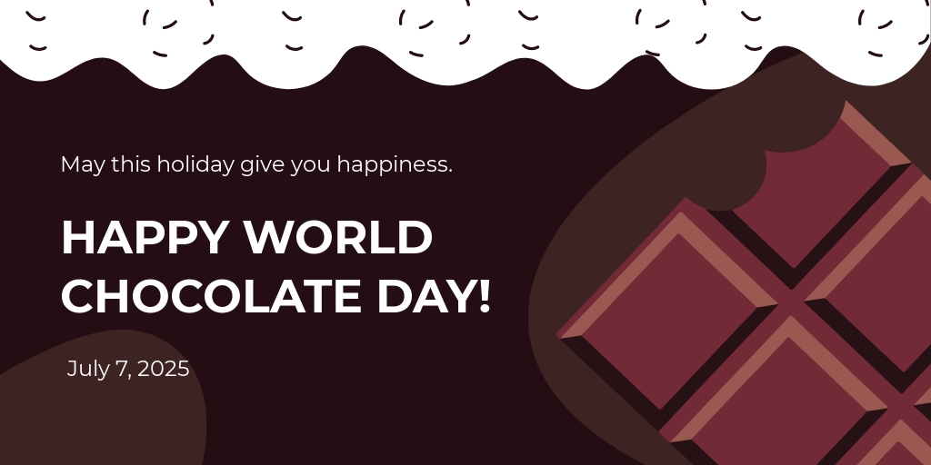 Free World Chocolate Day Twitter Post Template.jpe