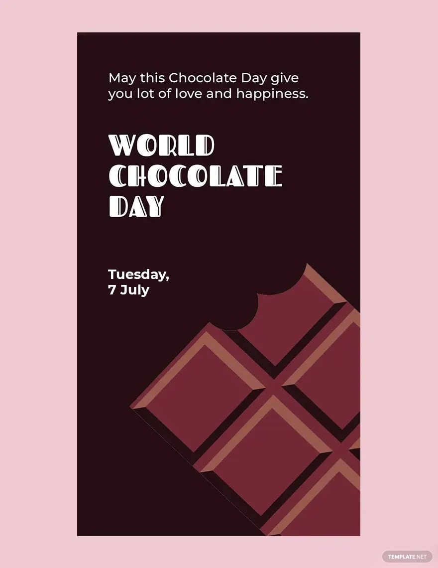 Free World Chocolate Day WhatsApp Image Template in PSD