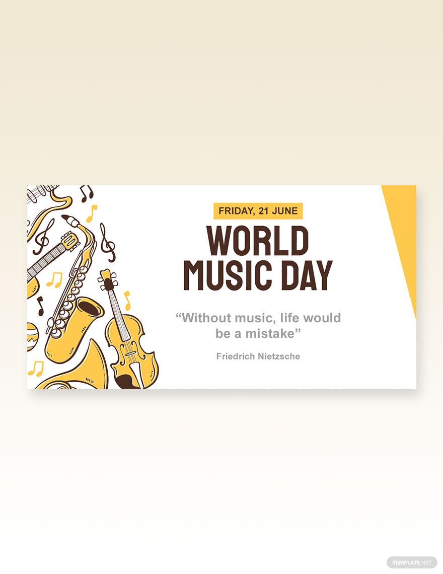 World Music Day Linkedin Post Template