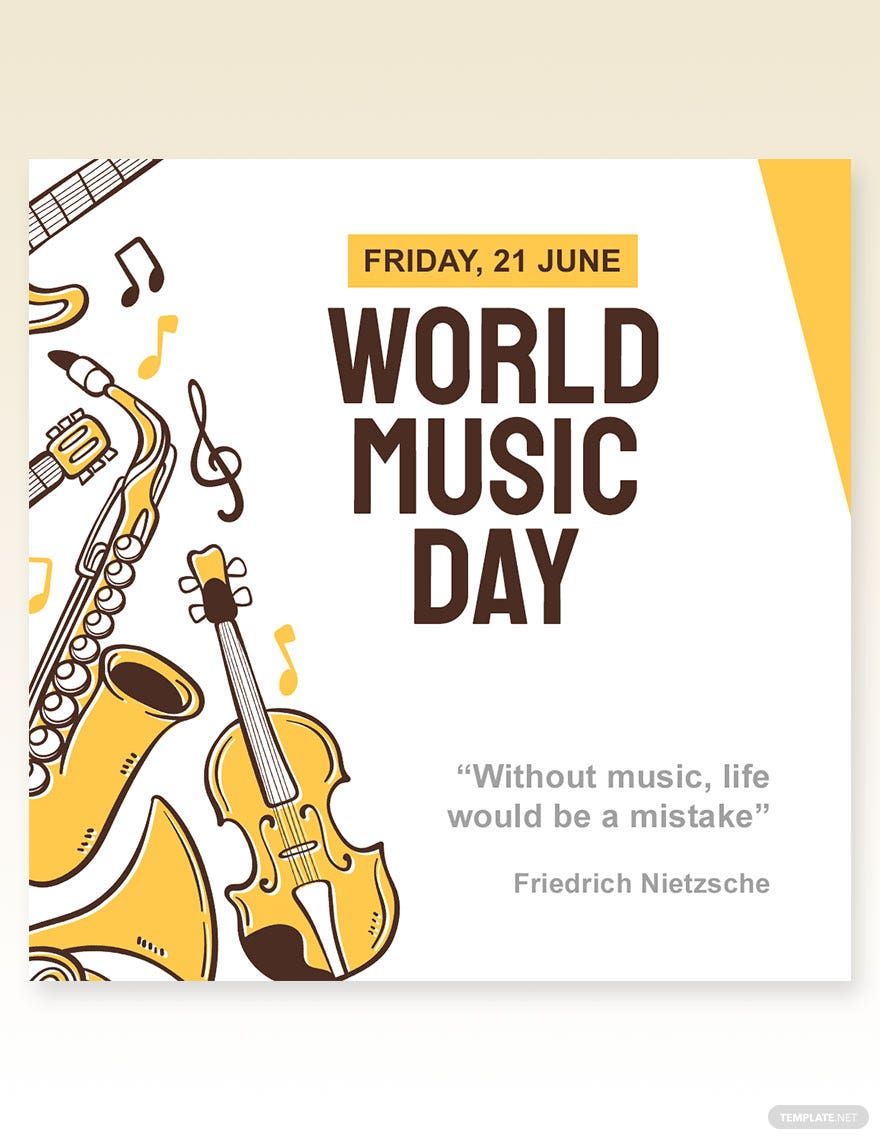 World Music Day Instagram Post Template