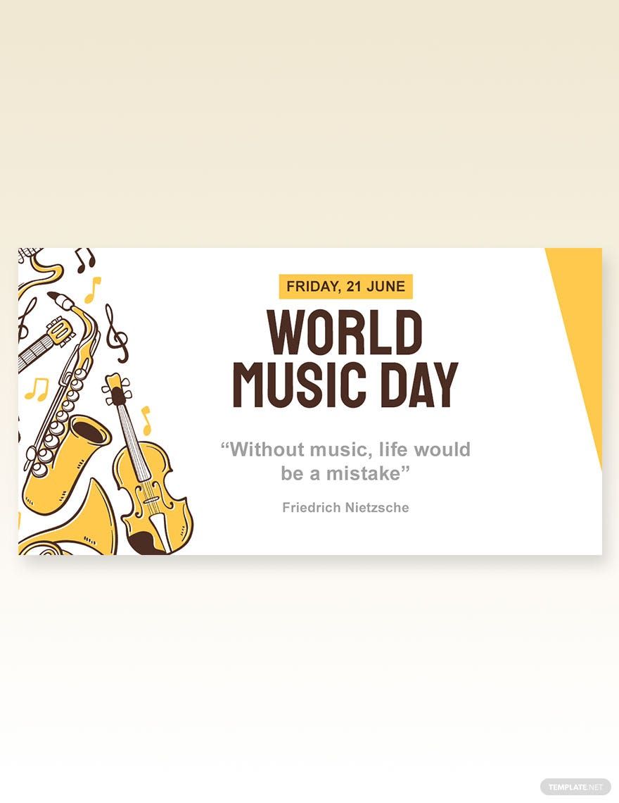 World Music Day Facebook Post Template