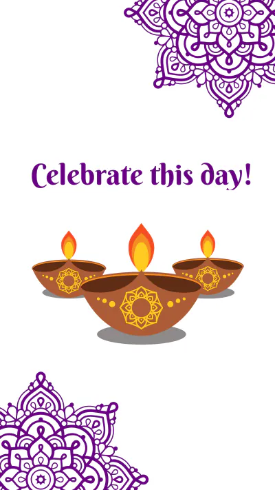 Free Diwali Instragram Story Template to Edit Online