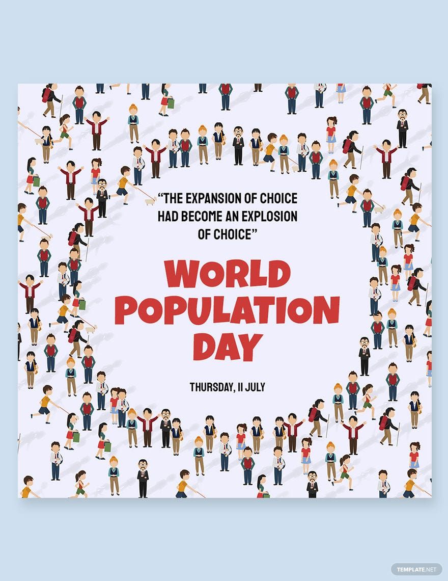 World Population Day Instagram Post Template in PSD