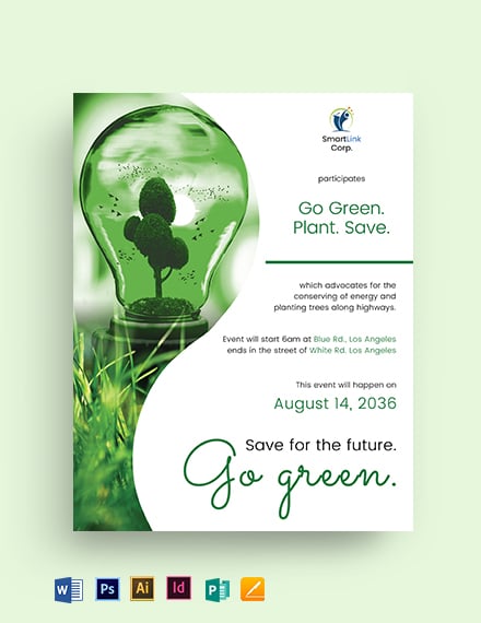 green energy flyer template