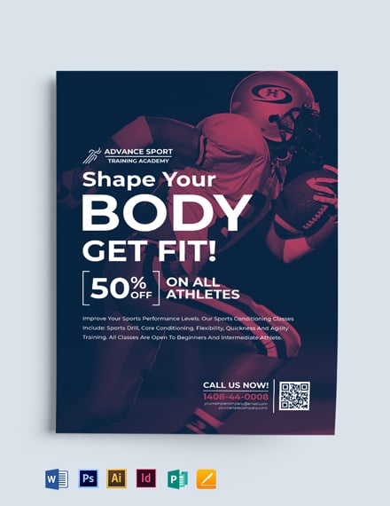 21 Free Sports Flyer Templates Word Doc Psd Indesign Apple Pages Publisher Illustrator Template Net