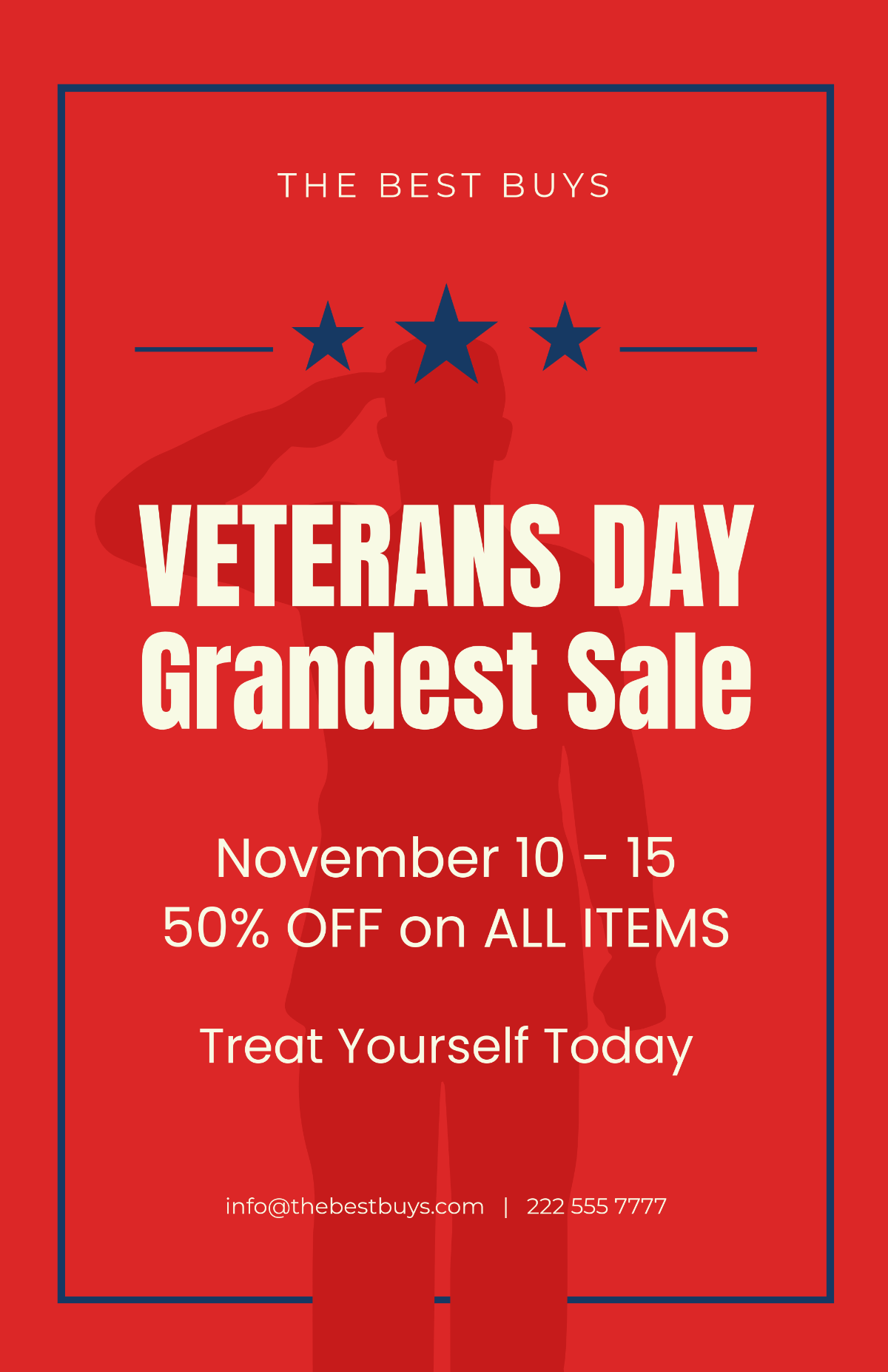 Veterans Day Advertisement Poster Template - Edit Online & Download