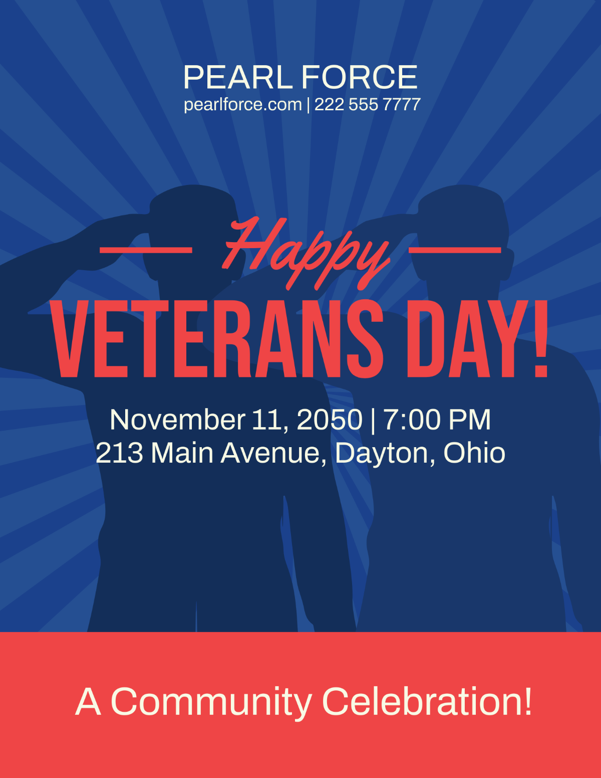 Veterans Day Event Flyer Template - Edit Online & Download