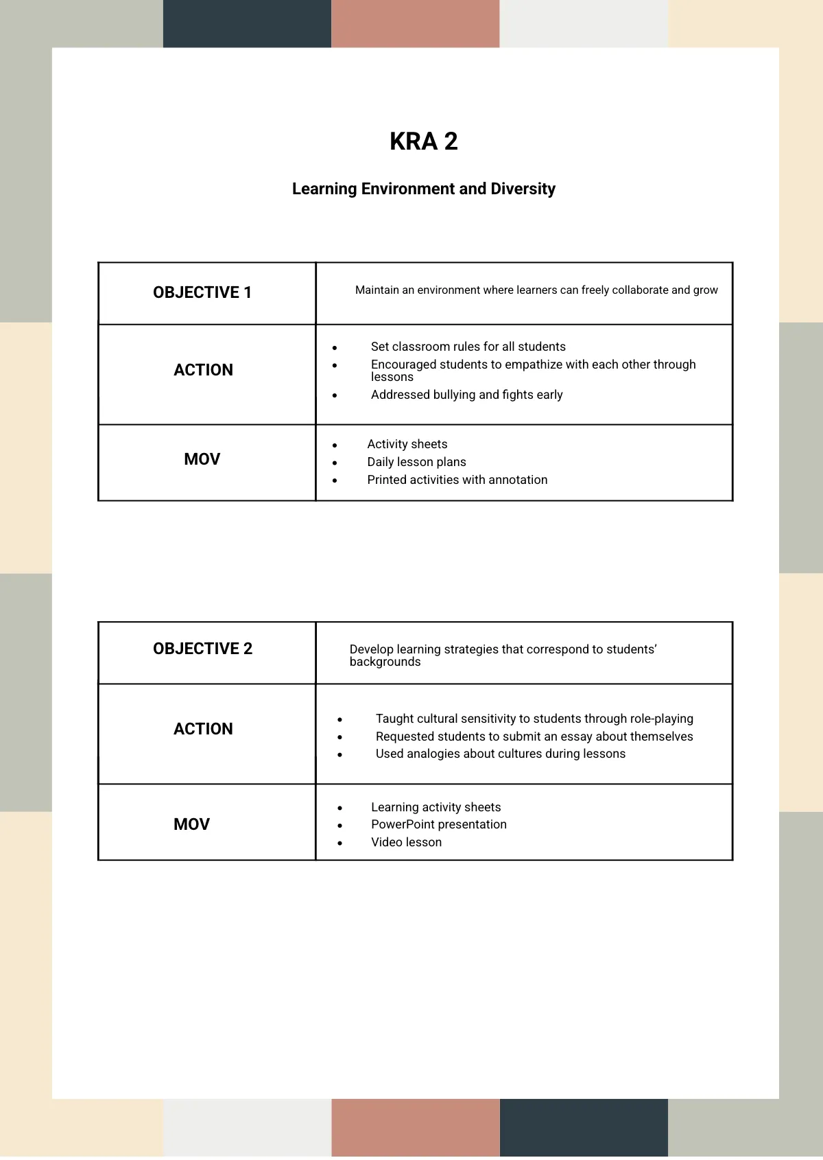 Free RPMS Portfolio Design Template to Edit Online